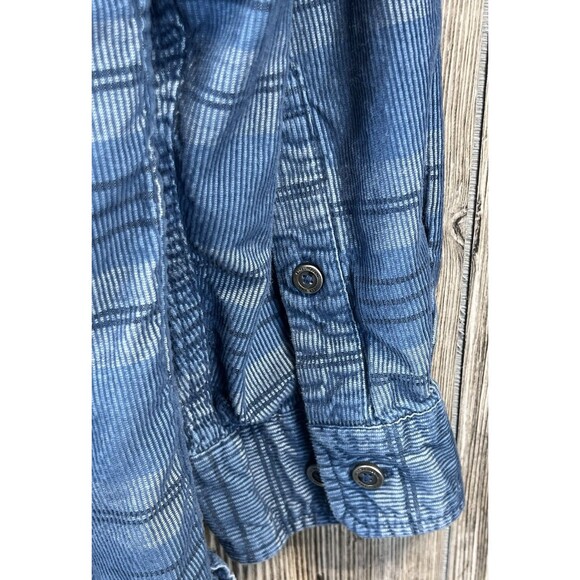 Royal Robbins Corduroy Shirt Mens XXL Standard Fit Blue Plaid Button Up Casual - Picture 5 of 13